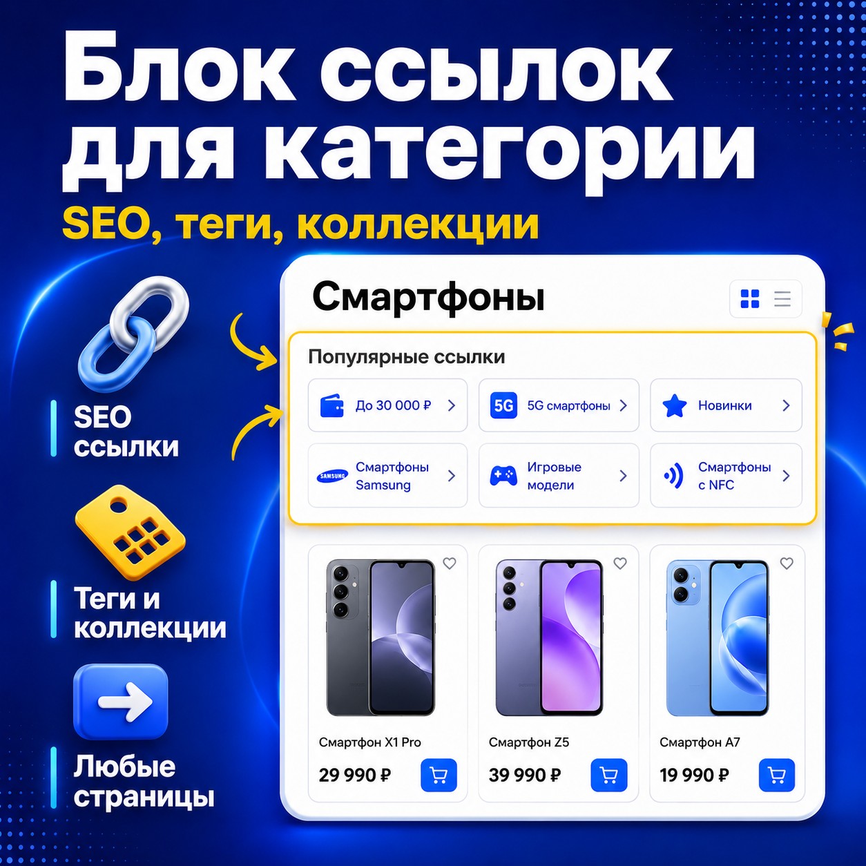 Блок ссылок для категории