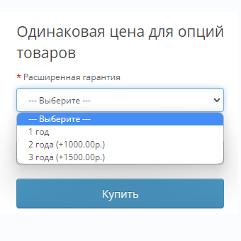 Одинаковая цена опций, скриншот 1