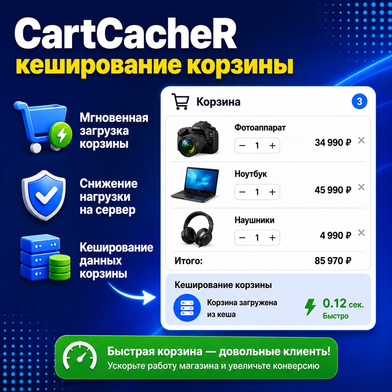 Кеширование корзины